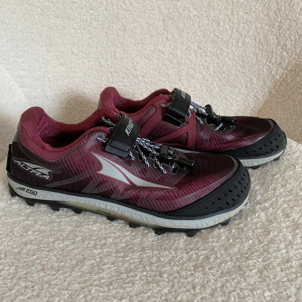 Altra King MT 2 ALW1952G011 Trail Running Shoes Women 7.5 Black Strap Grip